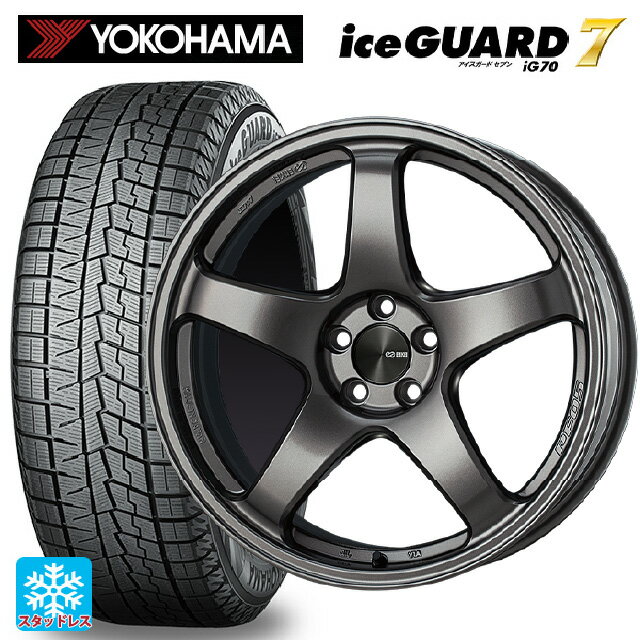 【最大3万円OFFクーポン 5/16 1:59迄】245/45R18 10Q ヨコハマ アイスガード7(IG70) エンケイ パフォーマンスライン PF05 DS 18-8.5J 国産車用 スタッドレスタイヤホイール4本セット