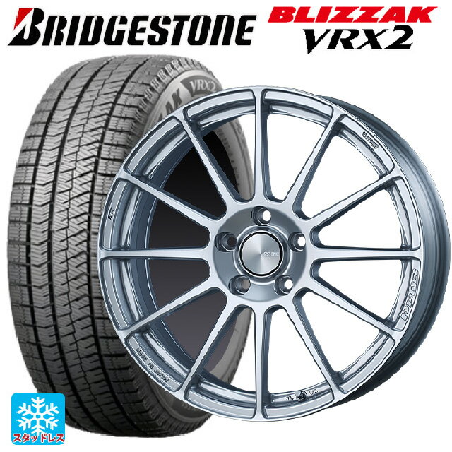 【6/11 1:59迄 全品ポイント5倍】225/55R18 98Q ブリヂストン ブリザック VRX2 正規品 エンケイ パフォーマンスライン PF03 スパークルシルバー 18-7J 国産車用 スタッドレスタイヤホイール4本セット