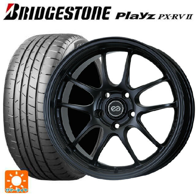 【6/20限定 全品P5倍＆クーポン】225/60R17 99H ブリヂストン プレイズ PX-RV2 正規品 エンケイ パフォーマンスライン PF01 マットブラック 17-7J 国産車用 サマータイヤホイール4本セット