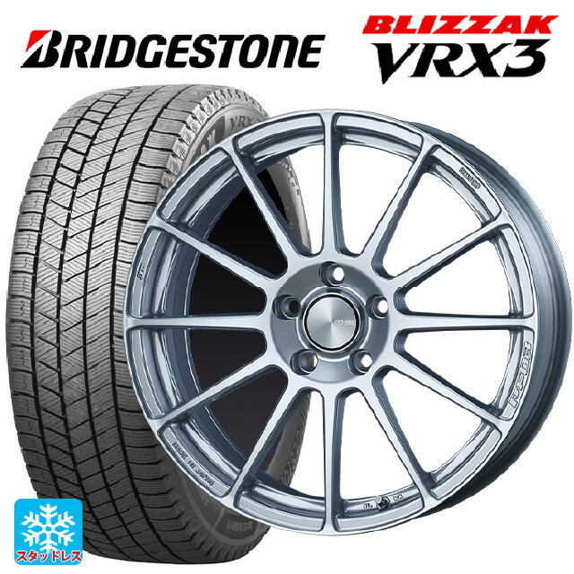 225/40R18 88Q ブリヂストン ブリザック VRX3 # 正規品 エンケイ パフォーマンスライン PF03 スパークルシルバー 18-7J 国産車用 スタッドレスタイヤホイール4本セット