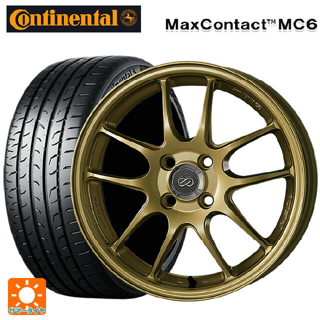 【4/4〜 最大3万円OFFクーポン】スバル WRX S4(VBH)用 255/40R18 99Y XL コンチネンタル マックスコンタクト MC6 正規品 エンケイ パフォーマンスライン PF01 ゴールド 新品サマータイヤホイール 4本セット