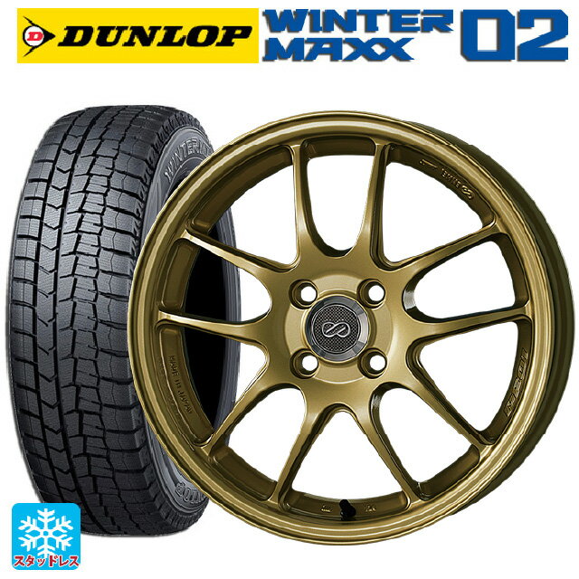 215/60R17 96Q ダンロップ ウィンターマックス 02(WM02) エンケイ パフォーマンスライン PF01 ゴールド 17-7J 国産車用 スタッドレスタイヤホイール4本セット