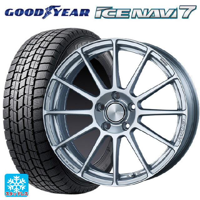 ホンダ ZR-V(RZ4)用 225/60R17 99Q グッドイヤー アイスナビ7(数量限定) # エンケイ パフォーマンスライン PF03 スパークルシルバー 新品スタッドレスタイヤホイール 4本セット