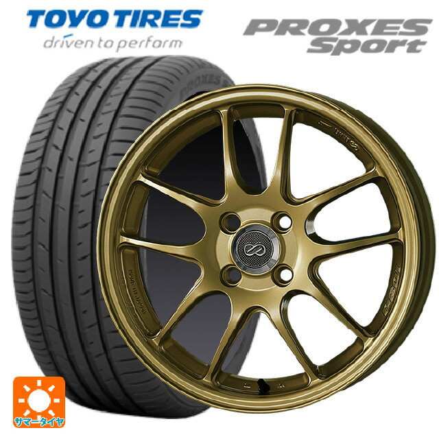225/40R18 92Y トーヨー プロクセス スポーツ エンケイ パフォーマンスライン PF01 ゴールド 18-7J 国産車用 サマータイヤホイール4本セット