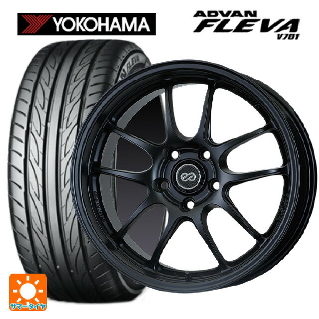 215/45R17 91W XL ヨコハマ アドバン フレバ V701 正規品 エンケイ パフォーマンスライン PF01 マットブラック 17-7J 国産車用 サマータイヤホイール4本セット