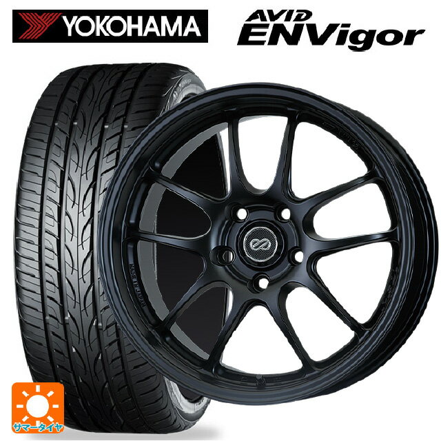 【6/22 20時〜 全品P5倍＆クーポン】スバル フォレスター(SL系)用 225/55R18 102W XL ヨコハマ エービット エンビガー S321 # エンケイ パフォーマンスライン PF01 マットブラック 新品サマータイヤホイール 4本セット