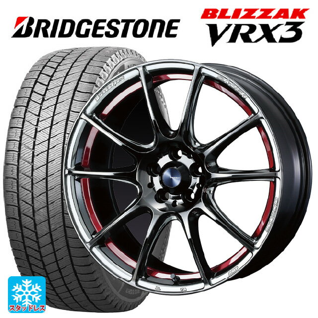 スバル レヴォーグ(VN系)用 225/45R18 91Q ブリヂストン ブリザック VRX3 # 正規品 ウェッズスポーツ SA25R RLC 新品スタッドレスタイヤホイール 4本セット