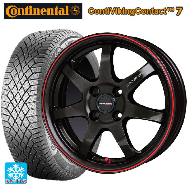 【最大3万円OFFクーポン 5/16 1:59迄】185/65R15 92T XL コンチネンタル コンチバイキングコンタクト7 正規品 ホットスタッフ クロススピード ハイパーエディション CR7 GGM&R 15-5.5J 国産車用 スタッドレスタイヤホイール4本セット