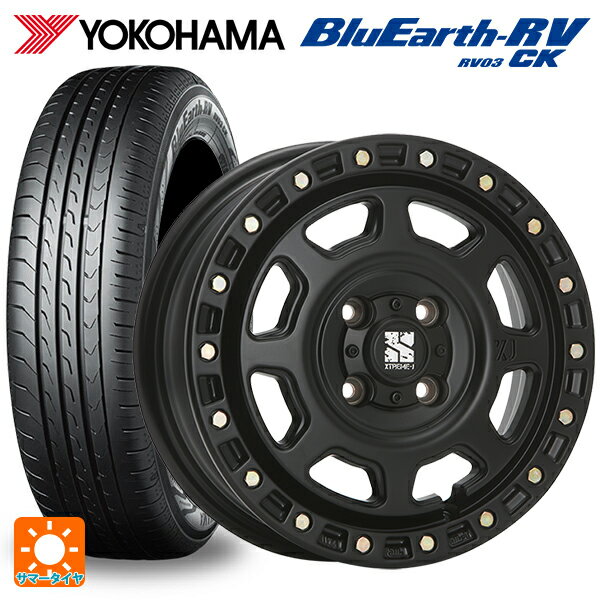 165/65R14 79S ヨコハマ ブルーアース RV03CK # エムエルジェイ エクストリームJ XJ07 Satin Black 14-5J 国産車用 サマータイヤホイール4本セット