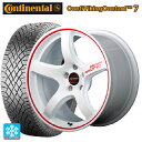 235/60R18 107T XL コンチネンタル コンチバイキングコンタクト7 正規品 エムアイディー MIDレーシング R50 ホワイト/リムレッドライン ...