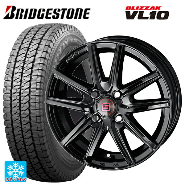 即日発送 【最大3万円OFFクーポン 5/16 1:59迄】145/80R12 80/78N ブリヂストン ブリザック VL10 # 正規品 共豊 ザインSS ソリッドブラック 12-3.5J 国産車用 スタッドレスタイヤホイール4本セット