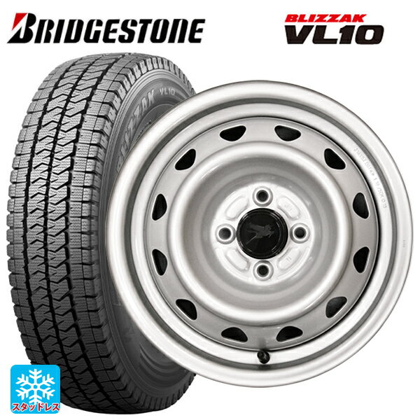 145/80R12 80/78N ブリヂストン ブリザック VL10 # 正規品 ウェッズ キャロウィン PK354SN スチール(シルバー) 12-3.5J 国産車用 スタッドレスタイヤホイール4本セット