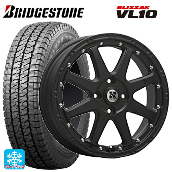 【最大3万円OFFクーポン 5/16 1:59迄】145/80R12 80/78N ブリヂストン ブリザック VL10 # 正規品 エムエルジェイ エクストリームJ Flat Black 12-4J 国産車用 スタッドレスタイヤホイール4本セット