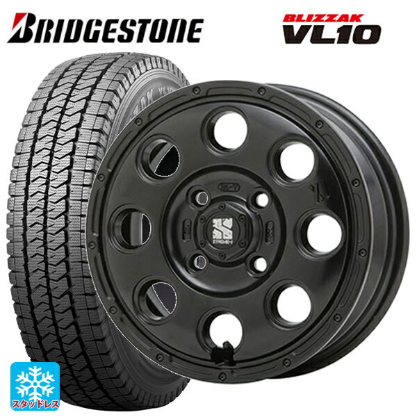 2025年製 145/80R12 80/78N ブリヂストン ブリザック VL10 正規品 # エムエルジェイ エクストリームJ KK03 Satin Black 12-4J 国産車用 スタッドレスタイヤホイール4本セット