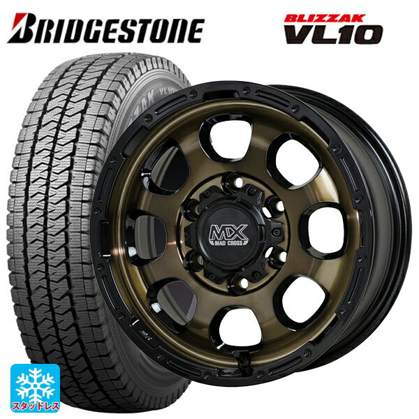 2025年製 195/80R15 107/105N ブリヂストン ブリザック VL10 正規品 # ホットスタッフ マッドクロス グレイス BRC/BK 15-6J 国産車用 スタッドレスタイヤホイール4本セット
