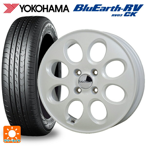 【6/15〜16限定 全品P5倍＆クーポン】165/60R14 75H ヨコハマ ブルーアース RV03CK # ホットスタッフ ララパーム オーバル PW 14-4.5J 国産車用 サマータイヤホイール4本セット
