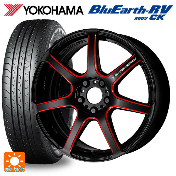 【6/15〜16限定 全品P5倍＆クーポン】165/55R15 75V ヨコハマ ブルーアース RV03CK # ワーク エモーション T7R BRM 15-5J 国産車用 サマータイヤホイール4本セット