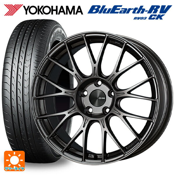 【6/22 20時〜 全品P5倍＆クーポン】175/55R15 77V ヨコハマ ブルーアース RV03CK # エンケイ パフォーマンスライン PFM1 ダークシルバー 15-5.5J 国産車用 サマータイヤホイール4本セット