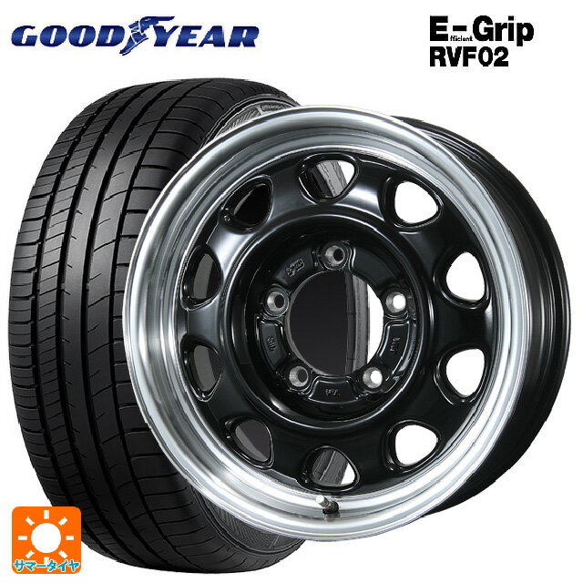 【最大3万円OFFクーポン 5/16 1:59迄】215/65R16 98H グッドイヤー エフィシェントグリップ RVF02 トピー ランドフット SWZ グロスブラックリムポリッシュ 16-5.5J 国産車用 サマータイヤホイール4本セット