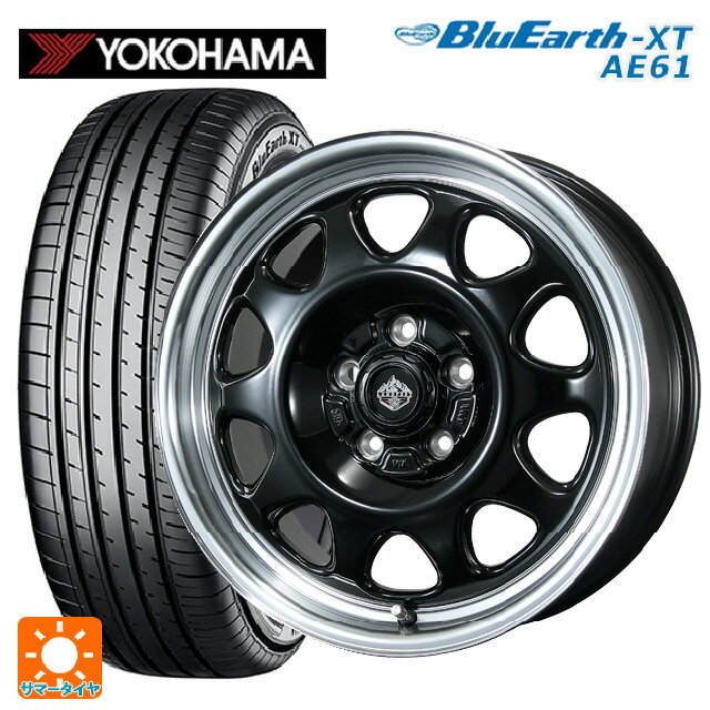 【5/9 20時〜 最大3万円OFFクーポン】225/55R17 97W ヨコハマ ブルーアースXT AE61 トピー ランドフット SWZ グロスブラックリムポリッシュ 17-7J 国産車用 サマータイヤホイール4本セット