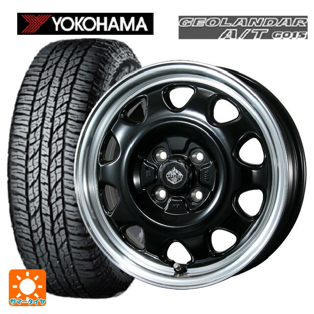 165/55R15 75H ヨコハマ ジオランダー A/T G015 ブラックレター トピー ランドフット SWZ グロスブラックリムポリッシュ 15-4.5J 国産車用 サマータイヤホイール4本セット