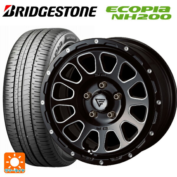 205/60R16 92H ブリヂストン エコピア NH200 正規品 エクシズルライン デルタフォース オーバル ブラックマシニング 16-7J 国産車用 サマータイヤホイール4本セット