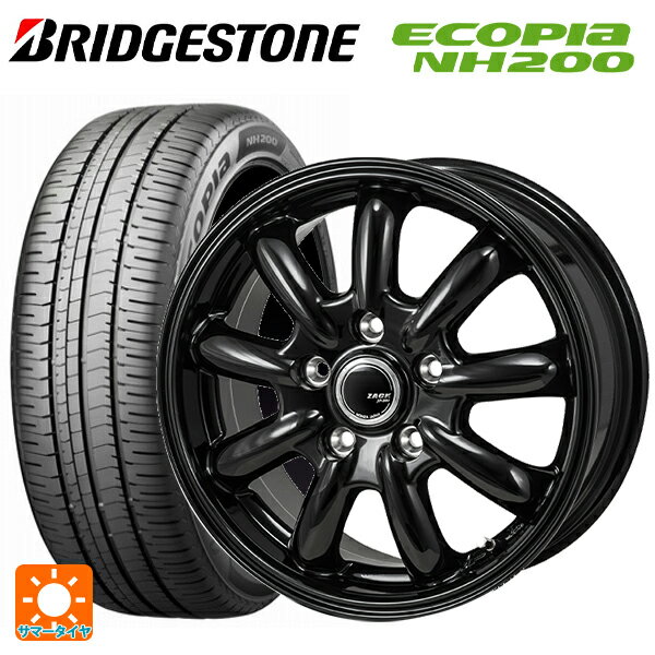 【5/9 20時〜 最大3万円OFFクーポン】205/60R16 92H ブリヂストン エコピア NH200 正規品 # ジャパン三陽 ザック JP209 グロスブラック 16-6.5J 国産車用 サマータイヤホイール4本セット