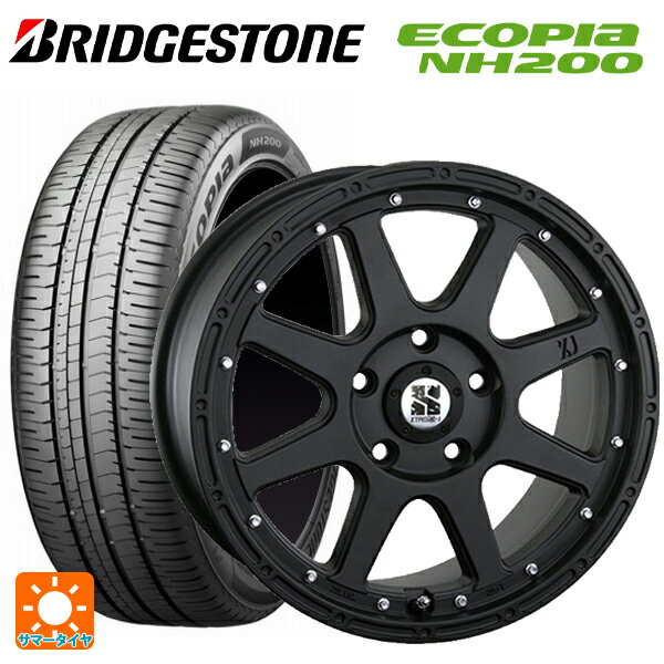 205/55R16 91V ブリヂストン エコピア NH200 正規品 エムエルジェイ エクストリームJ Flat Black 16-7J 国産車用 サマータイヤホイール4本セット