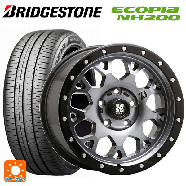2023年製 215/45R17 91W XL ブリヂストン エコピア NH200 正規品 エムエルジェイ エクストリームJ XJ04 Gloss Blk. M. Smoke 17-7J 国産車用 サマータイヤホイール4本セット