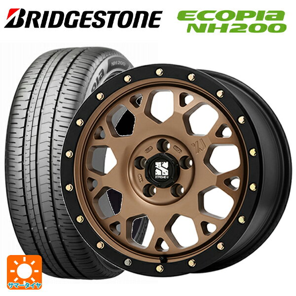 【6/22 20時〜 全品P5倍＆クーポン】205/55R16 91V ブリヂストン エコピア NH200 正規品 エムエルジェイ エクストリームJ XJ04 Matte Bronze BKRim 16-7J 国産車用 サマータイヤホイール4本セット