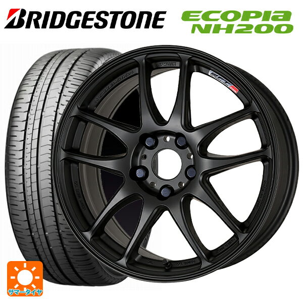 【6/15〜16限定 全品P5倍＆クーポン】2023年製 215/45R17 91W XL ブリヂストン エコピア NH200 正規品 ワーク エモーション CR極 MBL 17-7J 国産車用 サマータイヤホイール4本セット