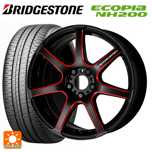 【6/15〜16限定 全品P5倍＆クーポン】215/55R17 94V ブリヂストン エコピア NH200 正規品 # ワーク エモーション T7R BRM 17-7J 国産車用 サマータイヤホイール4本セット