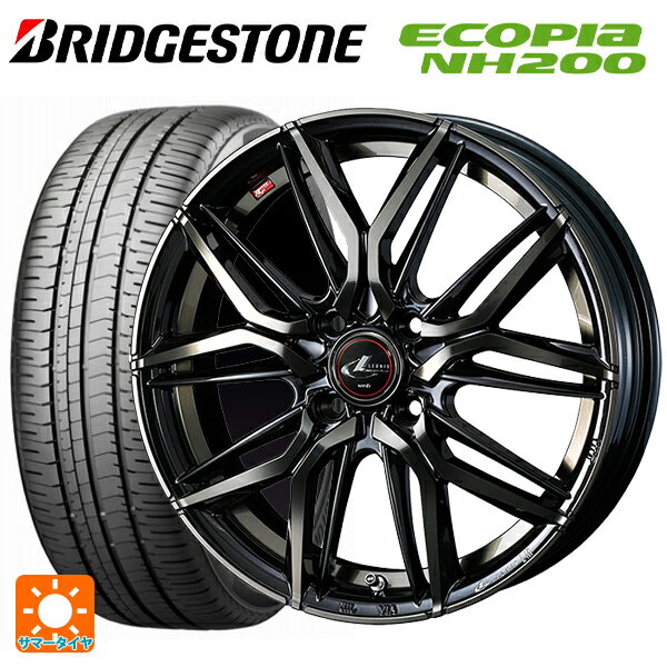 185/70R14 88S ブリヂストン エコピア NH200 正規品 # ウェッズ レオニス LM PBMC/TI 14-5.5J 国産車用 サマータイヤホイール4本セット