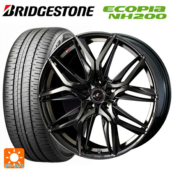 【6/15〜16限定 全品P5倍＆クーポン】トヨタ ノア(90系)用 205/60R16 92H ブリヂストン エコピア NH200 正規品 # ウェッズ レオニス LM PBMC/TI 新品サマータイヤホイール 4本セット