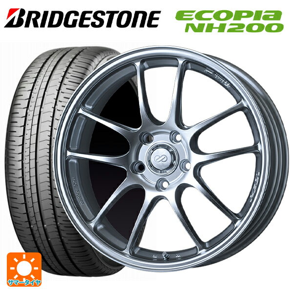 【6/22 20時〜 全品P5倍＆クーポン】215/45R18 93W XL ブリヂストン エコピア NH200 正規品 # エンケイ パフォーマンスライン PF01 スパークルシルバー 18-7J 国産車用 サマータイヤホイール4本セット