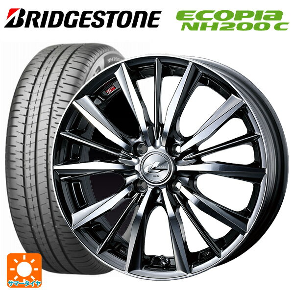 【6/22 20時〜 全品P5倍＆クーポン】165/60R14 75H ブリヂストン エコピア NH200C 正規品 # ウェッズ レオニス VX BMCMC 14-4.5J 国産車用 サマータイヤホイール4本セット