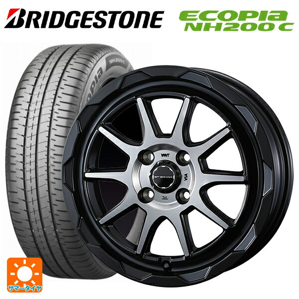 185/55R16 83V ブリヂストン エコピア NH200C 正規品 # ウェッズ マッドヴァンス06 マットブラックポリッシュ 16-6J 国産車用 サマータイヤホイール4本セット