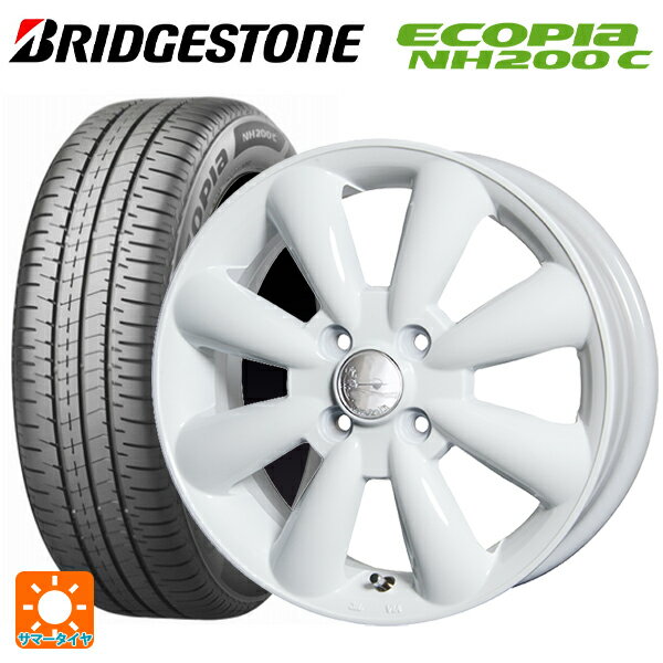 2022年製 145/80R13 75S ブリヂストン エコピア NH200C 正規品 # ホットスタッフ ララパーム KC8 WH 13-4J 国産車用 サマータイヤホイール4本セット