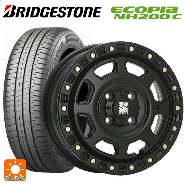 165/55R14 72V ブリヂストン エコピア NH200C 正規品 # エムエルジェイ エクストリームJ XJ07 Satin Black 14-4.5J 国産車用 サマータイヤホイール4本セット