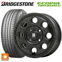 【10/27 10:59迄 全品P5倍&クーポン】165/55R15 75V ブリヂストン エコピア NH200C 正規品 エムエルジェイ エクストリームJ KK03 Satin Black 15-4.5J 国産車用 サマータイヤホイール4本セット