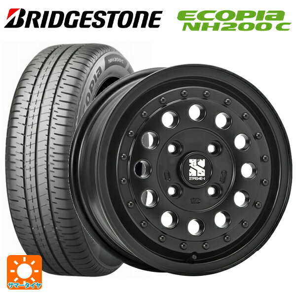 【6/22 20時〜 全品P5倍＆クーポン】165/65R14 79S ブリヂストン エコピア NH200C 正規品 エムエルジェイ エクストリームJ ラギッド サテンブラック 14-5J 国産車用 サマータイヤホイール4本セット