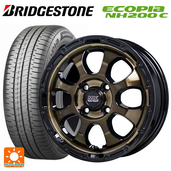 165/60R14 75H ブリヂストン エコピア NH200C 正規品 ホットスタッフ マッドクロス グレイス BRC/BK 14-4.5J 国産車用 サマータイヤホイール4本セット