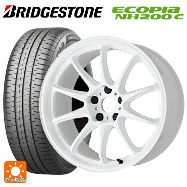 【6/15〜16限定 全品P5倍＆クーポン】165/55R15 75V ブリヂストン エコピア NH200C 正規品 ワーク エモーション ZR10 AZW 15-5J 国産車用 サマータイヤホイール4本セット