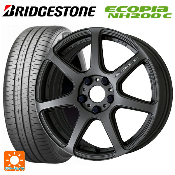 【6/15〜16限定 全品P5倍＆クーポン】165/55R15 75V ブリヂストン エコピア NH200C 正規品 ワーク エモーション T7R MGM 15-5J 国産車用 サマータイヤホイール4本セット