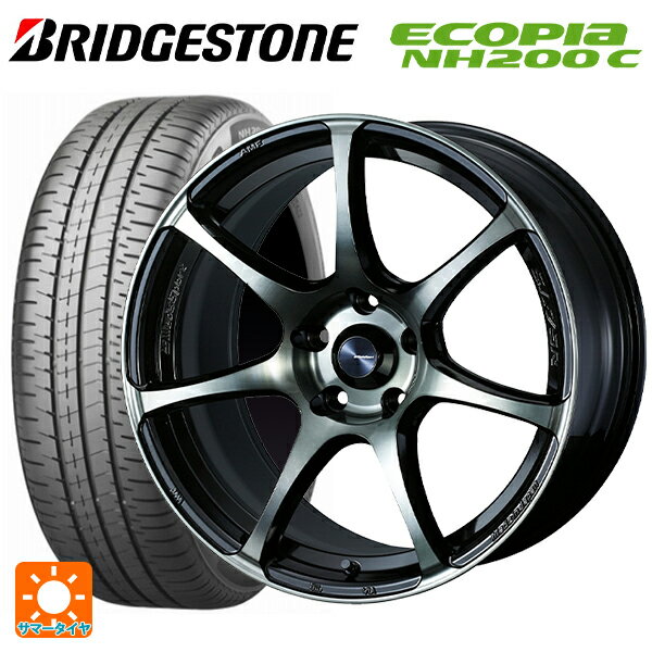 185/60R15 84H ブリヂストン エコピア NH200C 正規品 ウェッズ ウェッズスポーツ SA75R WBC 15-6J 国産車用 サマータイヤホイール4本セット