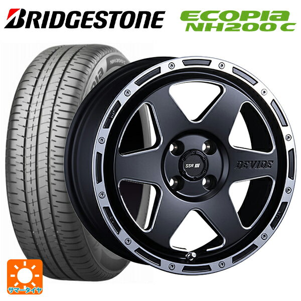 165/70R14 81S ブリヂストン エコピア NH200C 正規品 # タナベ SSR ディバイド TR-6 フラットブラックポリッシュ 14-4.5J 国産車用 サマータイヤホイール4本セット