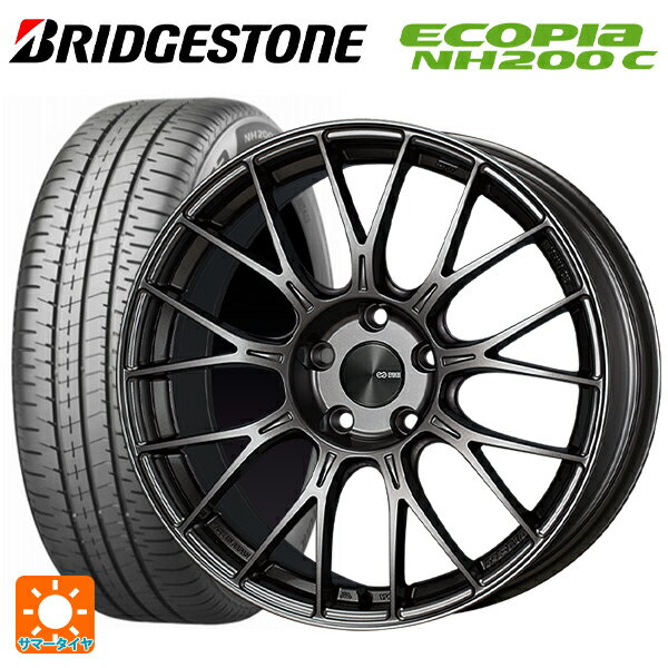 【6/22 20時〜 全品P5倍＆クーポン】175/55R15 77V ブリヂストン エコピア NH200C 正規品 # エンケイ パフォーマンスライン PFM1 ダークシルバー 15-5.5J 国産車用 サマータイヤホイール4本セット