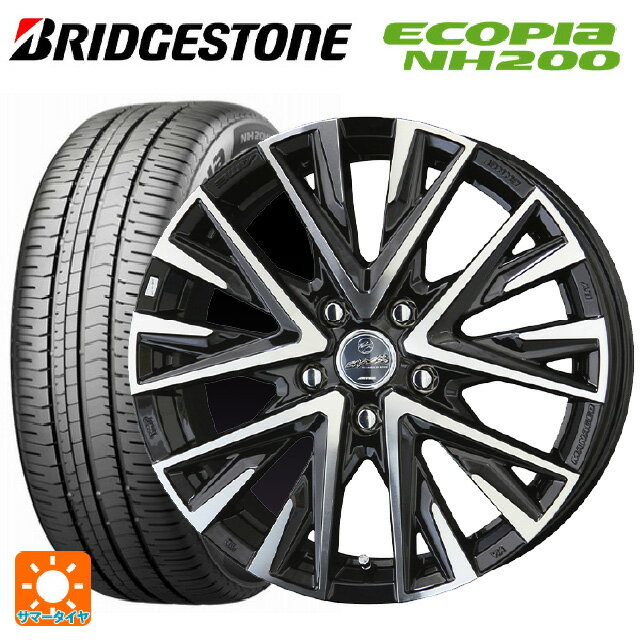 スバル レヴォーグ(VN系)用 215/50R17 91V ブリヂストン エコピア NH200 正規品 # スマック レジーナ サファイアブラックポリッシュ 新品サマータイヤホイール 4本セット