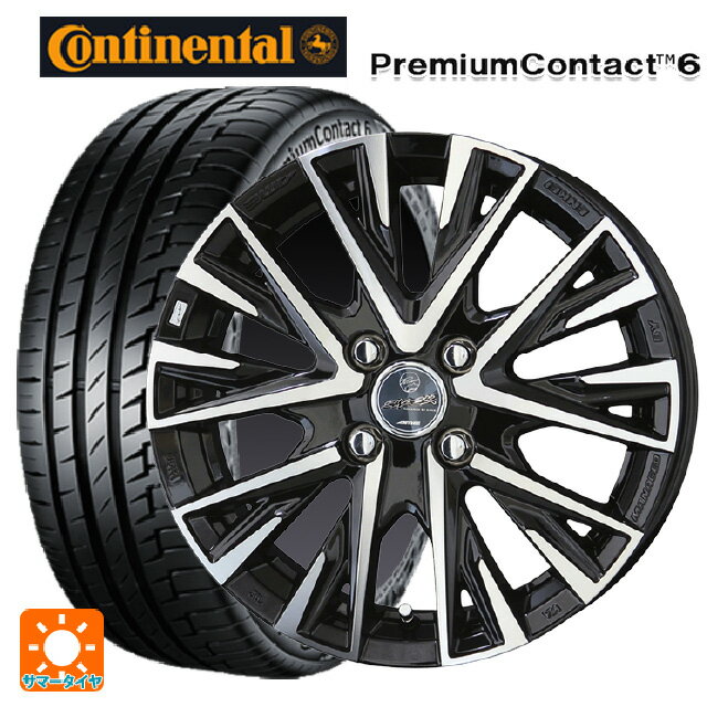 【6/11 1:59迄 全品ポイント5倍】185/65R15 88H コンチネンタル プレミアムコンタクト 6 正規品 共豊 スマック レジーナ サファイアブラックポリッシュ 15-5.5J 国産車用 サマータイヤホイール4本セット