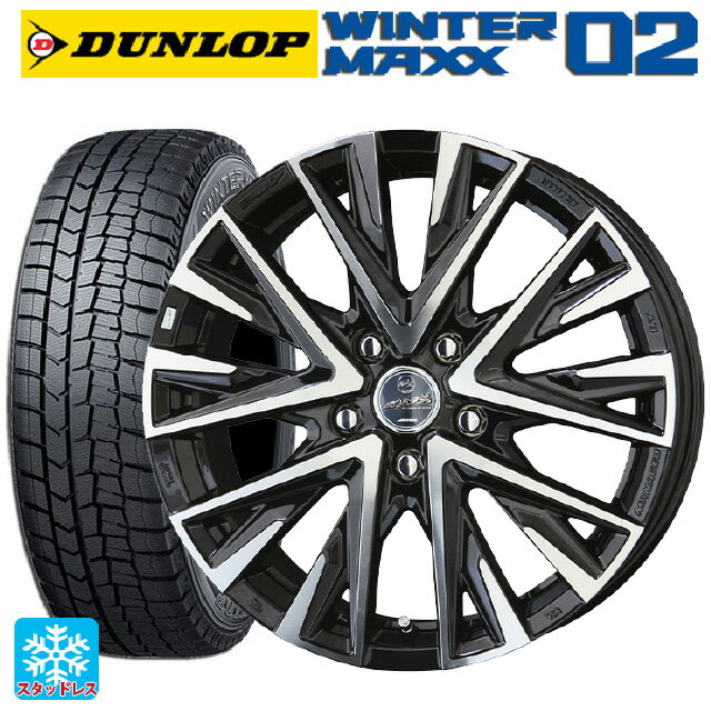 ホンダ ZR-V(RZ4)用 215/60R17 96Q ダンロップ ウィンターマックス 02(WM02) スマック レジーナ サファイアブラックポリッシュ 新品スタッドレスタイヤホイール 4本セット